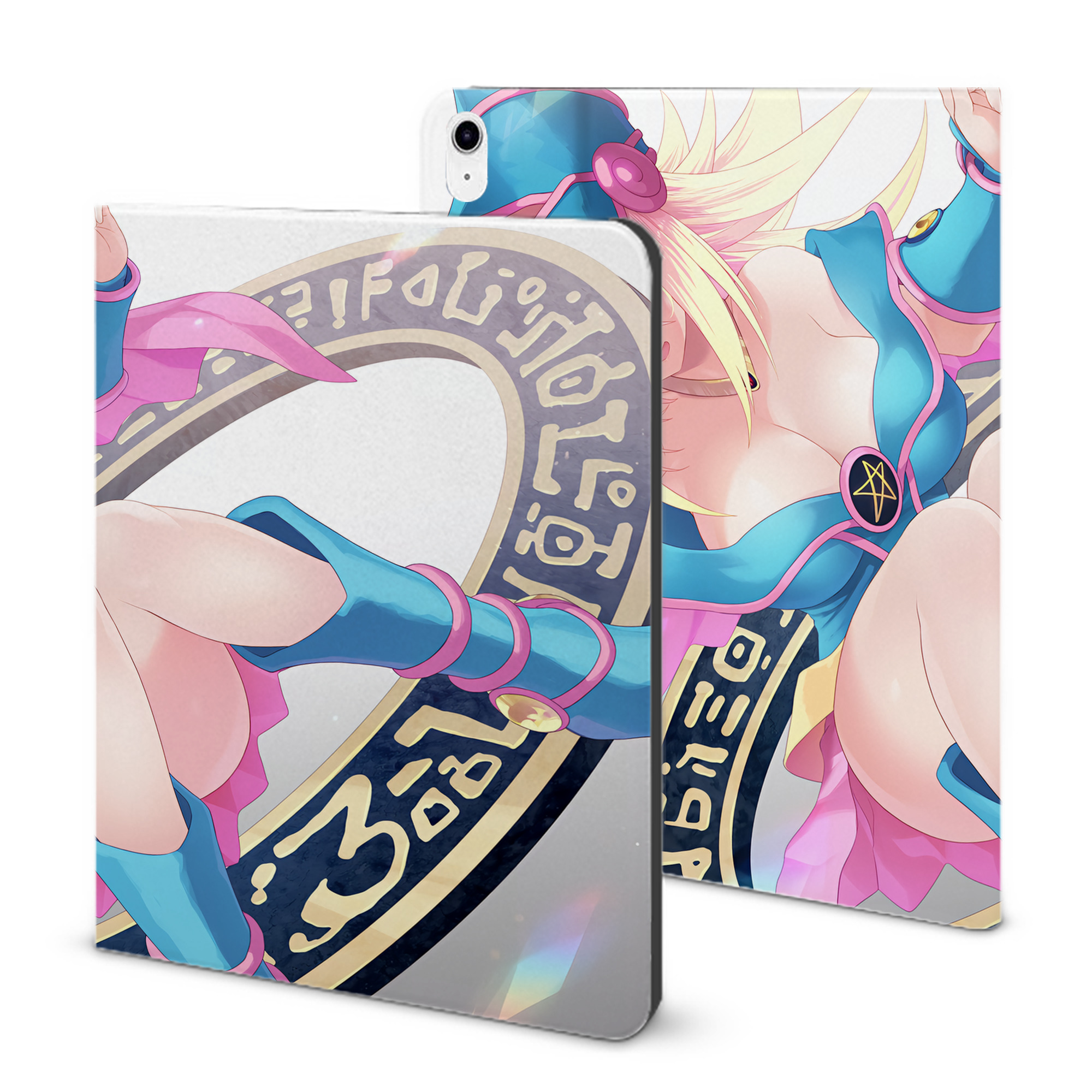（画像用） 遊☆戯☆王 Yu-Gi-Oh! IPad ケース ブック型 PUレザー TPU 耐衝撃 軽量 薄型 ペン収納なし 全面保護 IPad 各モデル対応
